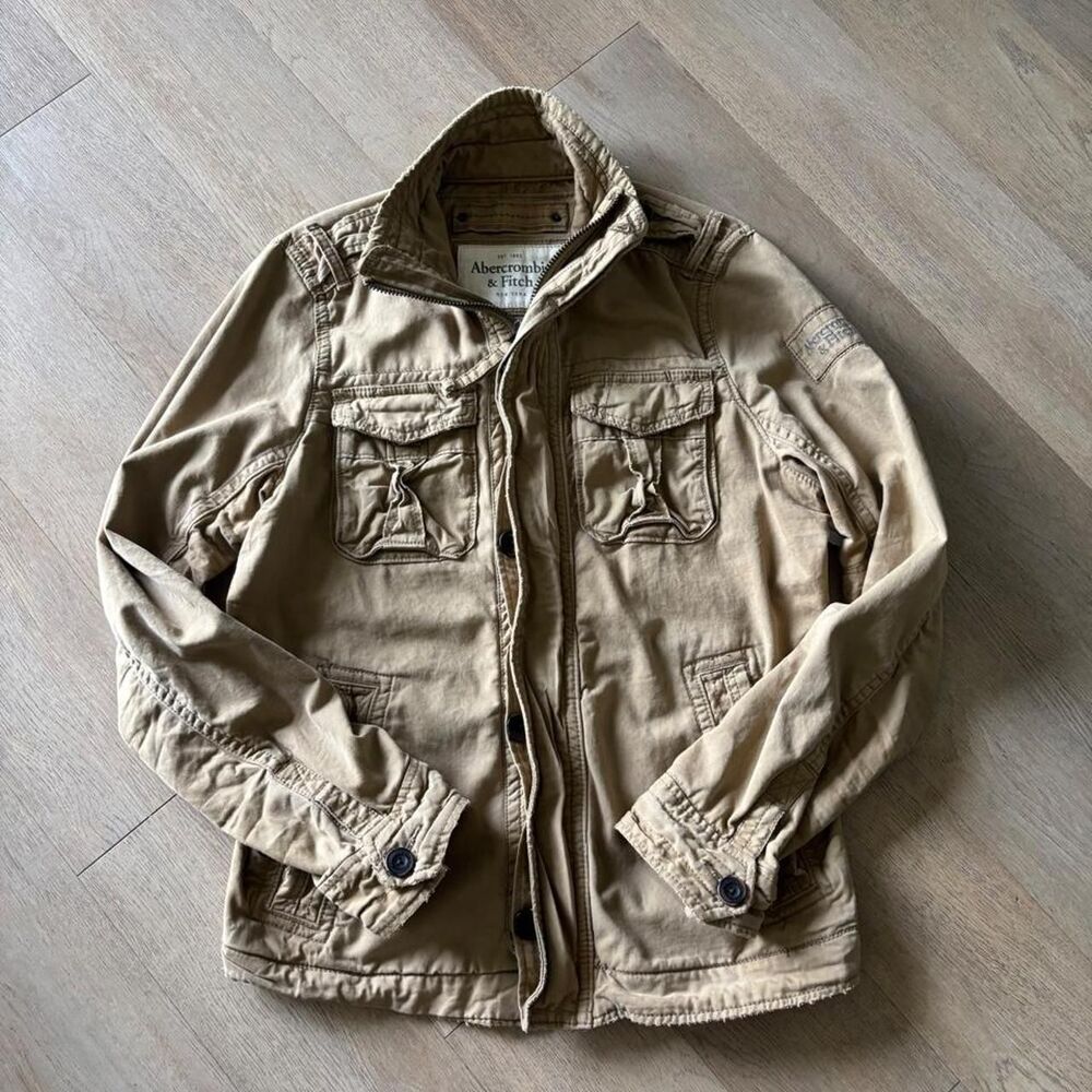 Abercrombie-fitch Men's Tan and Khaki Jacket